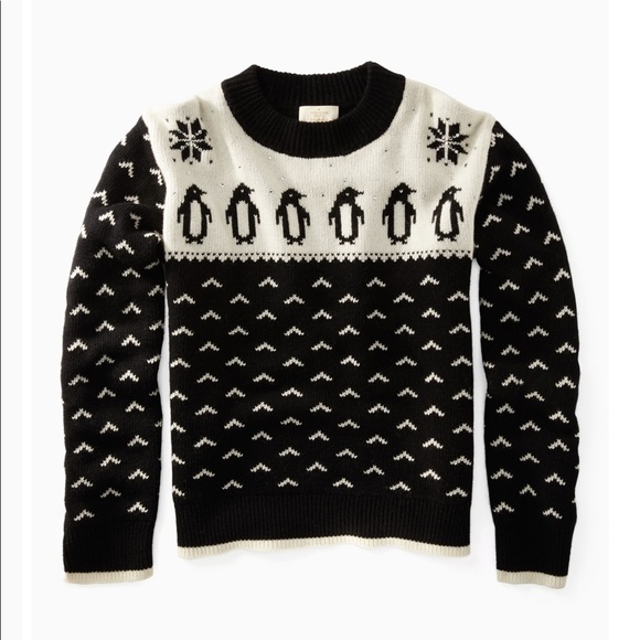 Kate Spade Penguin Intarsia Sweater 